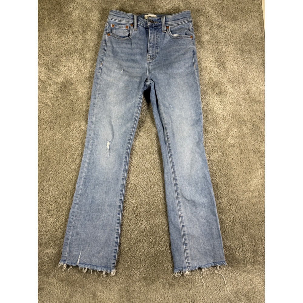 Pistola High Rise Distressed Frayed Hem Jeans Blue Size 24 P6088SSJ-ZMA